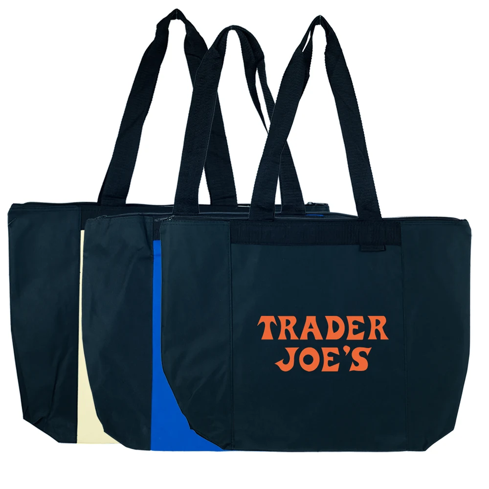 Poly Zippered Tote Bag w/ Heavy Vinyl Backing 1