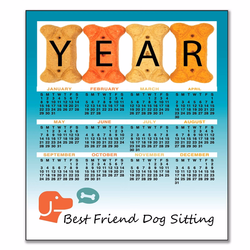 3.5" x 4" Small Magnetic Calendar 30 Mil
