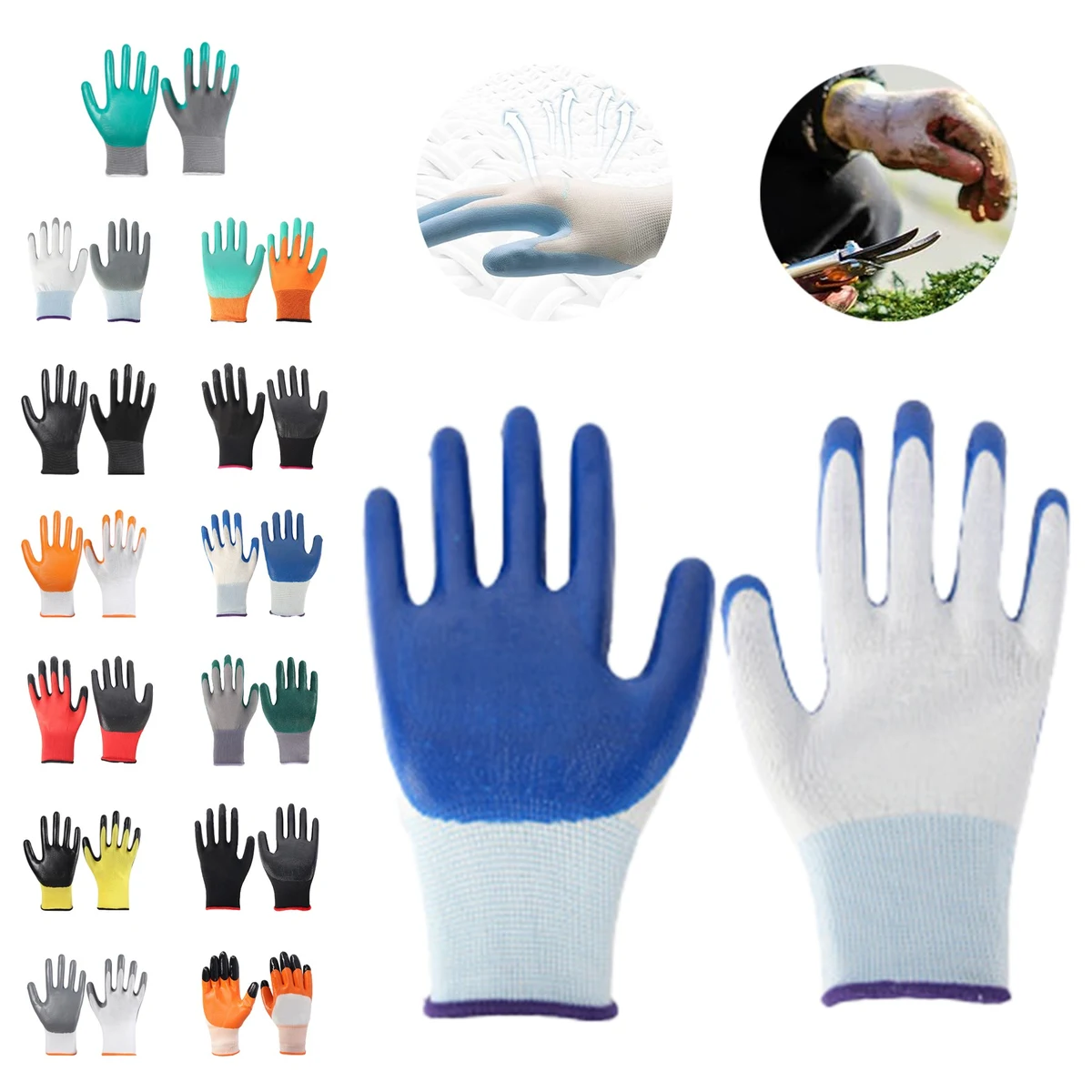 Nitrile Coated Gardening Gloves Yard Work Gloves 1