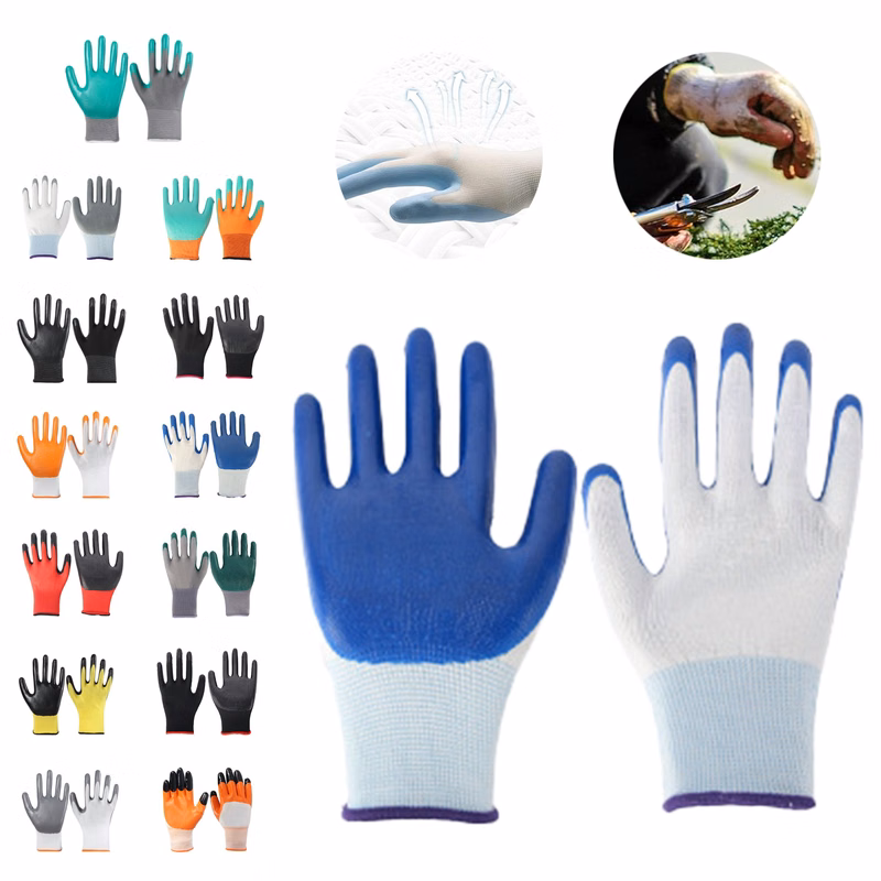 Nitrile Coated Gardening Gloves Yard Work Gloves