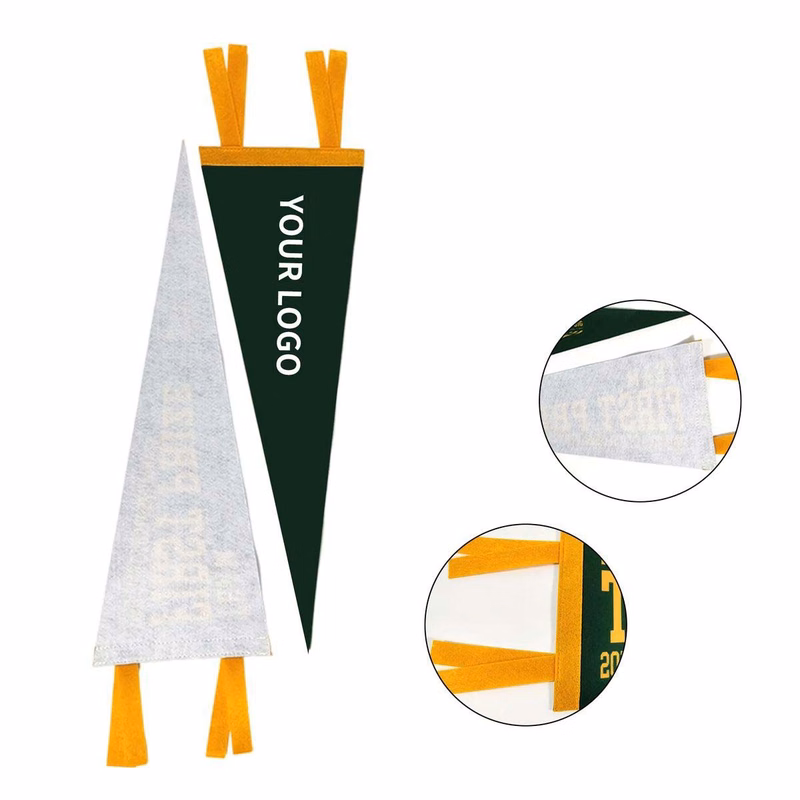 Triangle Felt Pennant Flag with Full Color Design