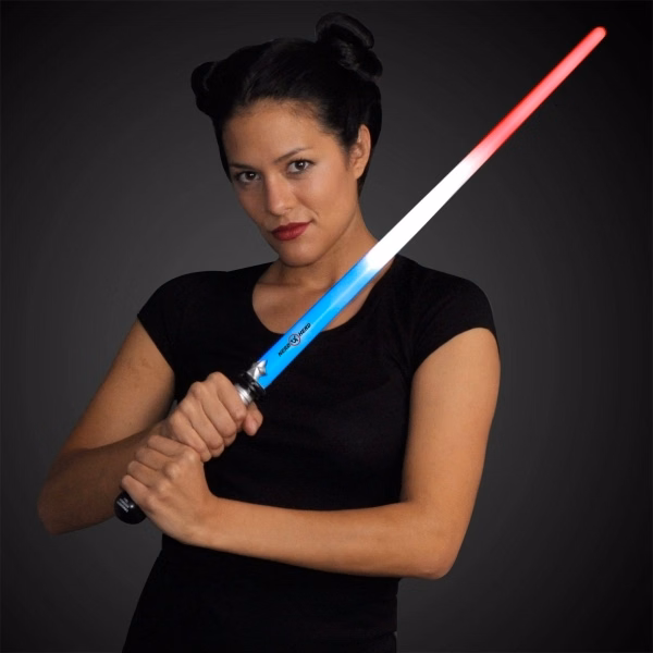 American Sword Saber with Red, White, and Blue LEDs