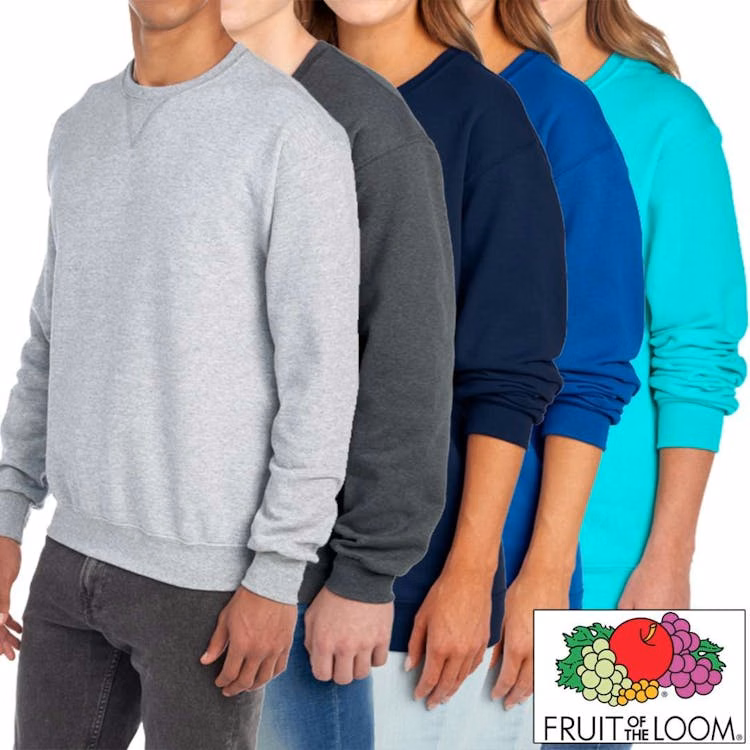 Fruit of the Loom Adult Crewneck Sweatshirts - Size 2XL Assorted 24pcs