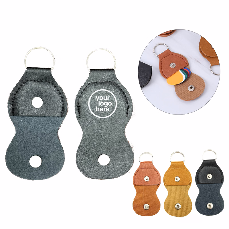 MOQ:20pcs Genuine Leather Guitar Pick Holder