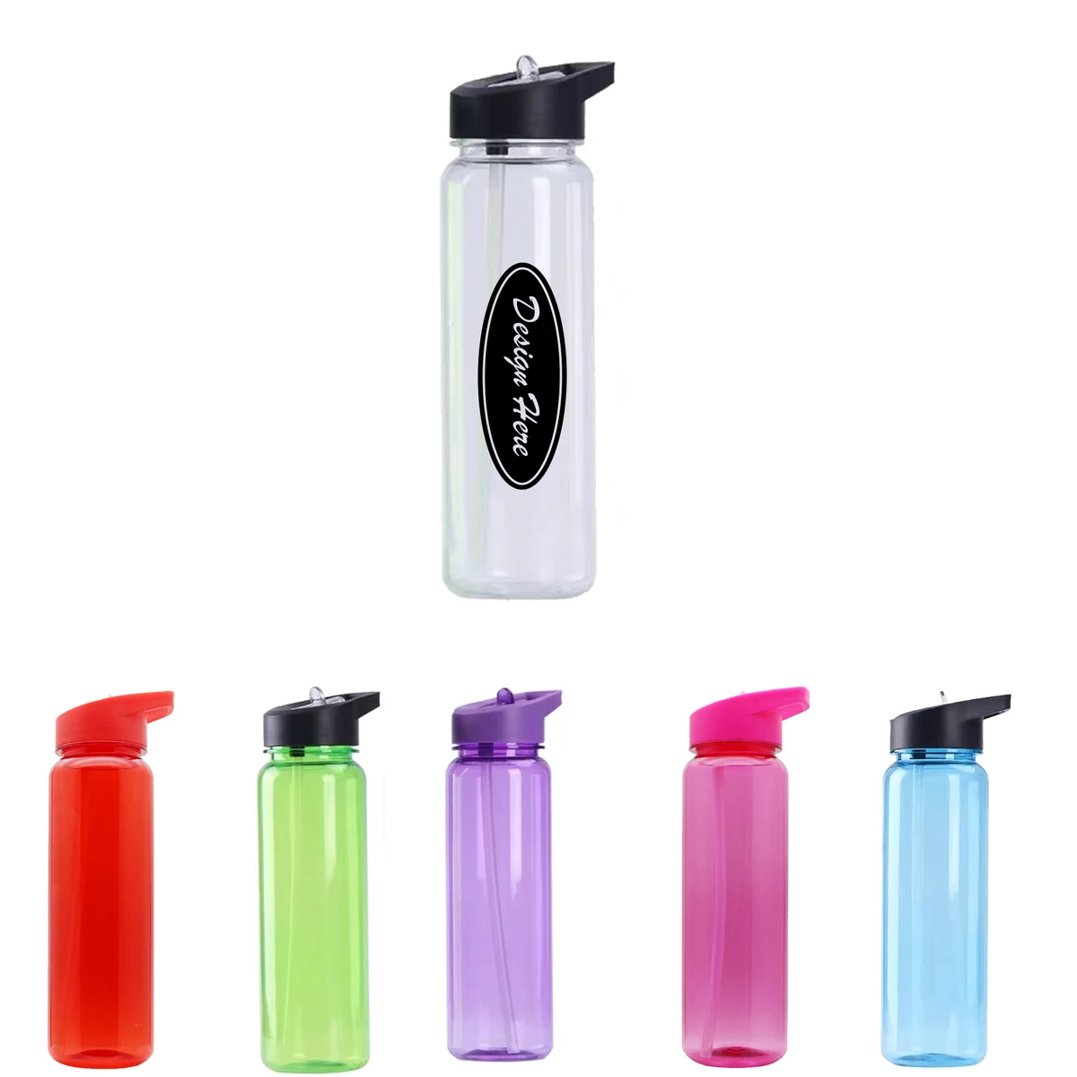 Lemon Sports Bottle with Convenient Straw for 1
