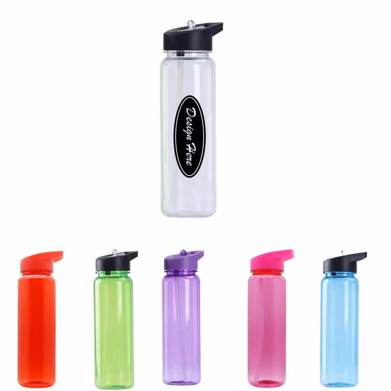 Lemon Sports Bottle with Convenient Straw for