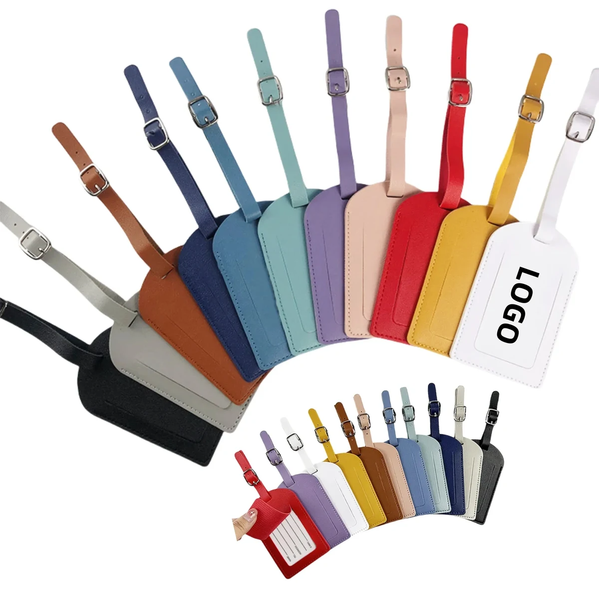 Dual Flip Multifunctional Thickened PU Luggage Tag 1