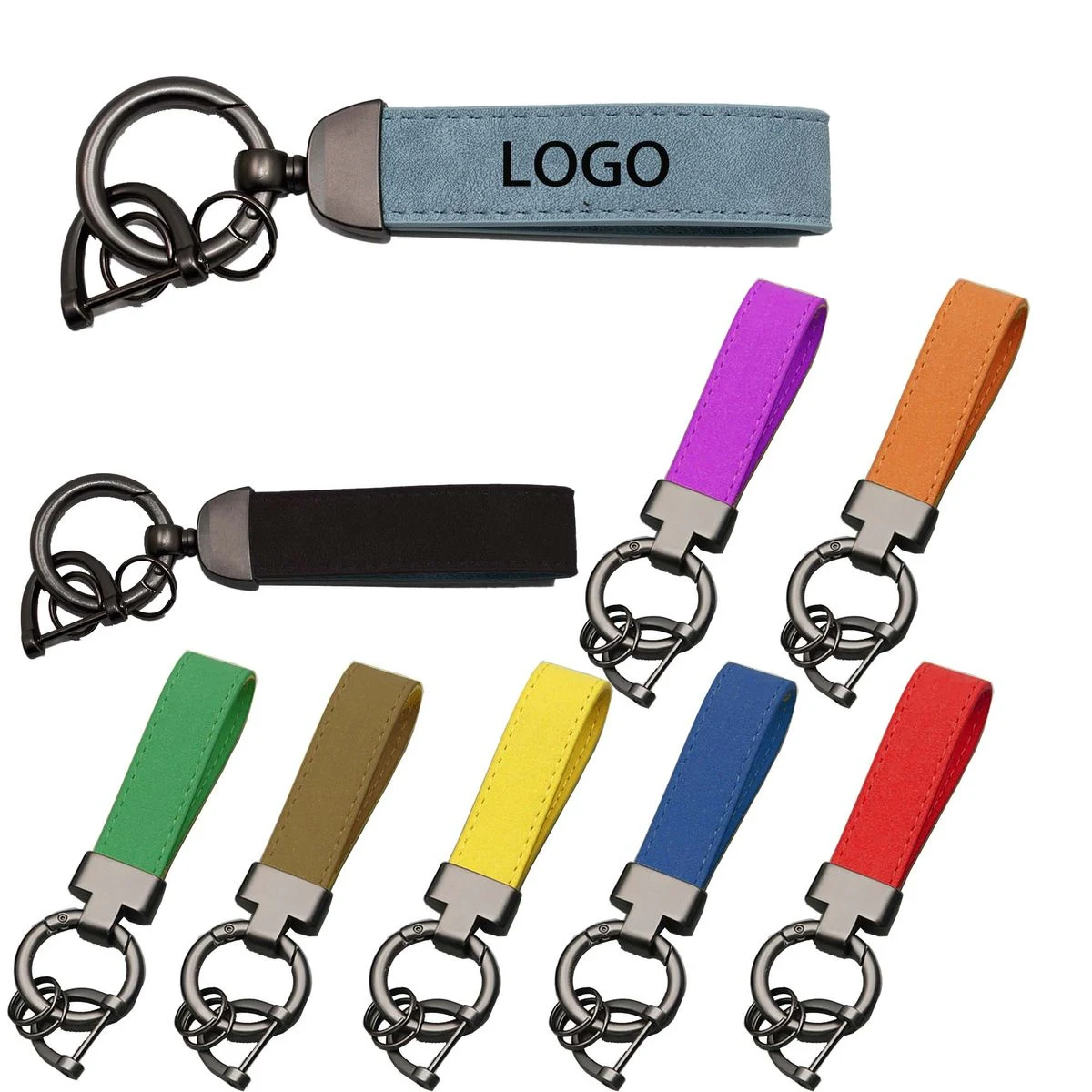 T-Shaped Leather Keychain 1
