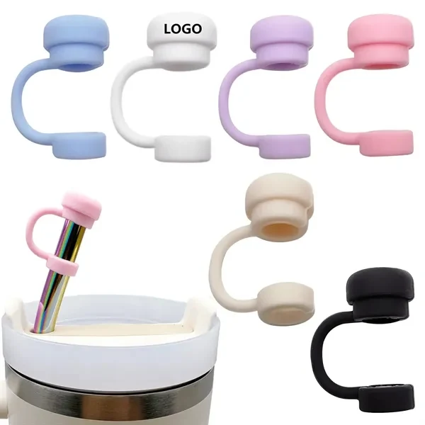 Custom Food Grade Silicone Straw Cap 8-10mm Diameter — Reusable Accessory 1