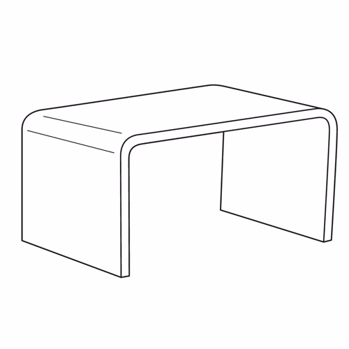 Short Acrylic Riser - 2"h x 4"w x 4"d