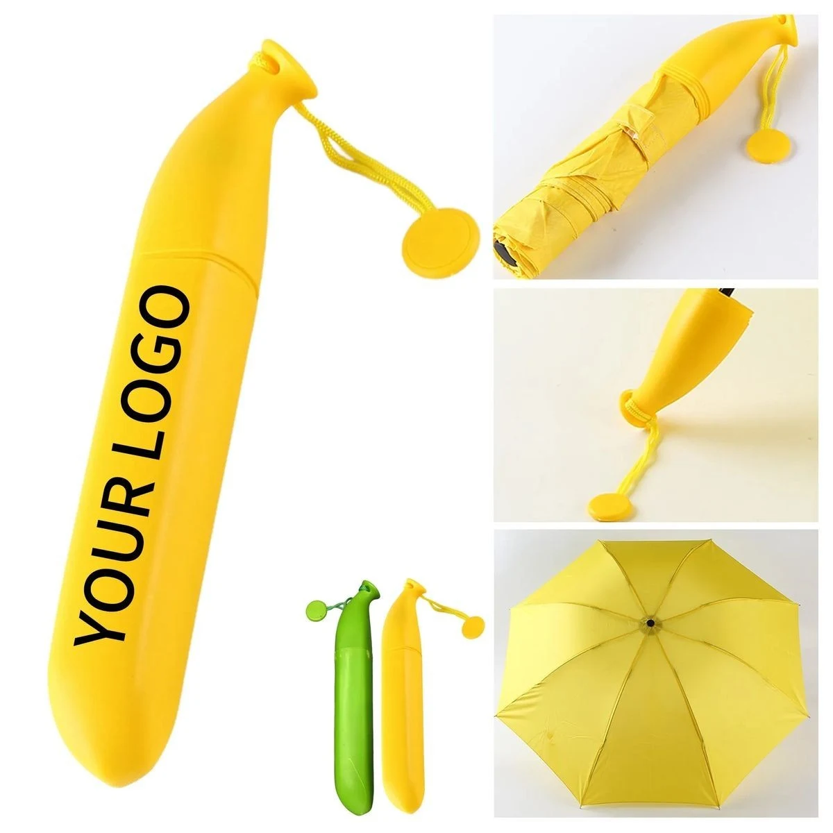 Colorful Banana Umbrella with Folding Frame 1