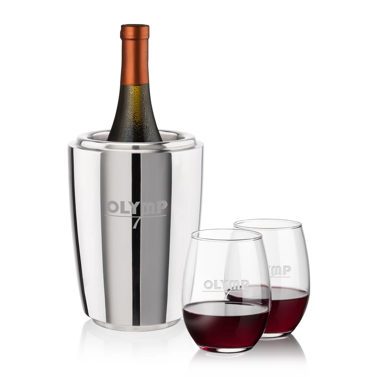 Pescara Wine Cooler & Stanford Stemless Wine Set 1