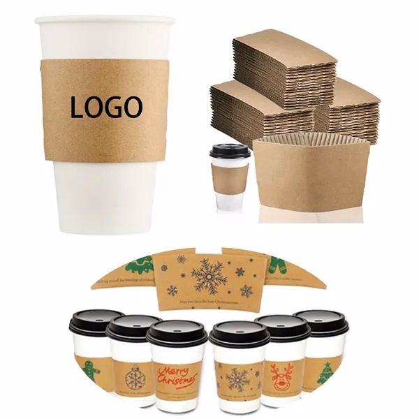 Custom Insulated Paper Coffee Cup Sleeves for 12-16 oz — Café Branded Item