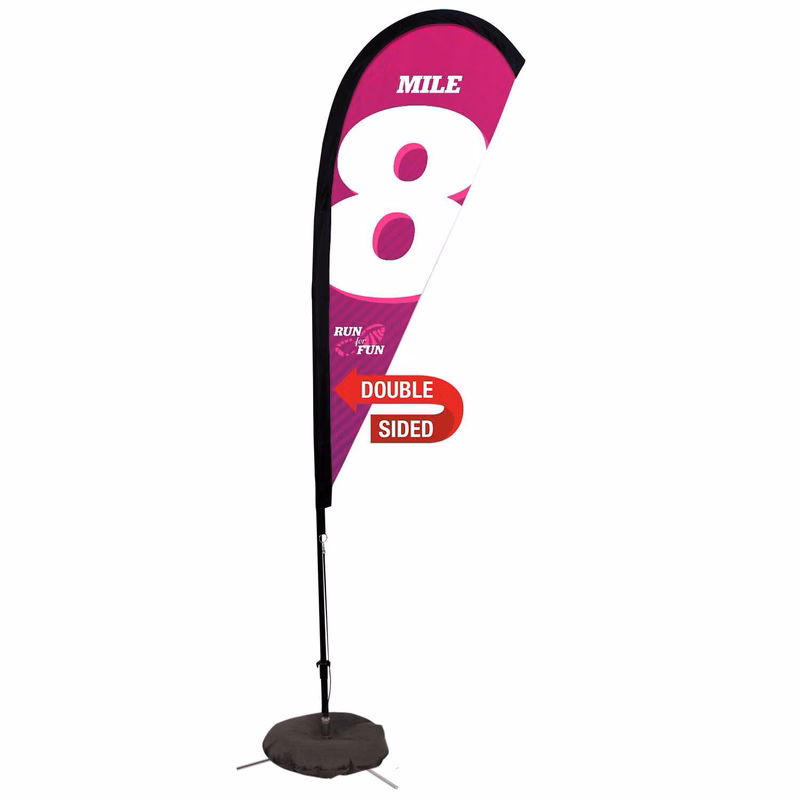 6' Premium Teardrop Sail Sign Kit (Double-Sided with Scissor Base)