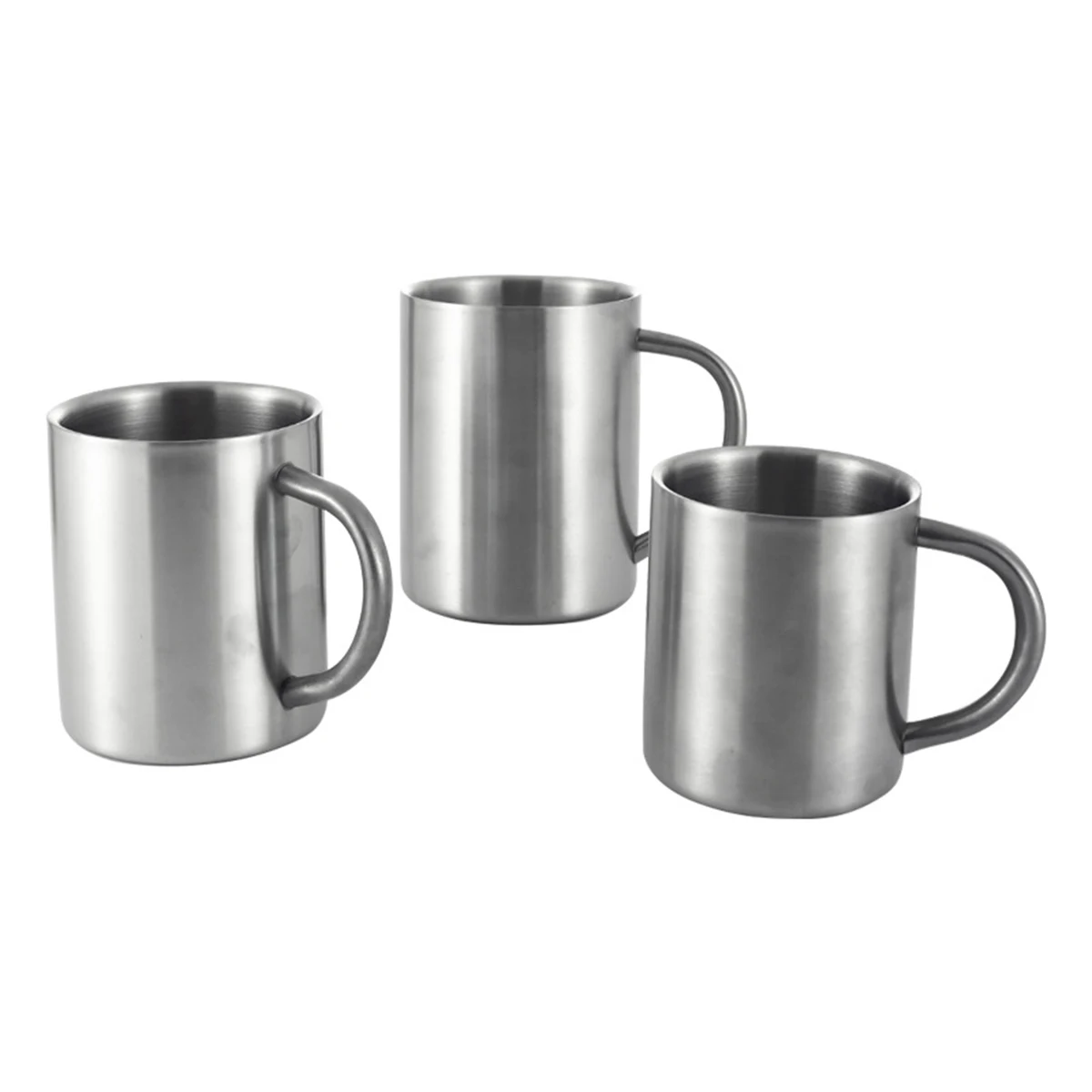 10 oz Stainless Steel Double-Wall Coffee Mug with Handle – Insulated Metal Camping Cup 1