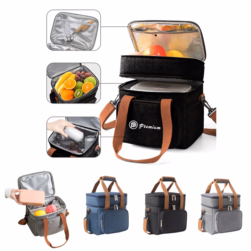 Double Layer Insulation Lunch Bag