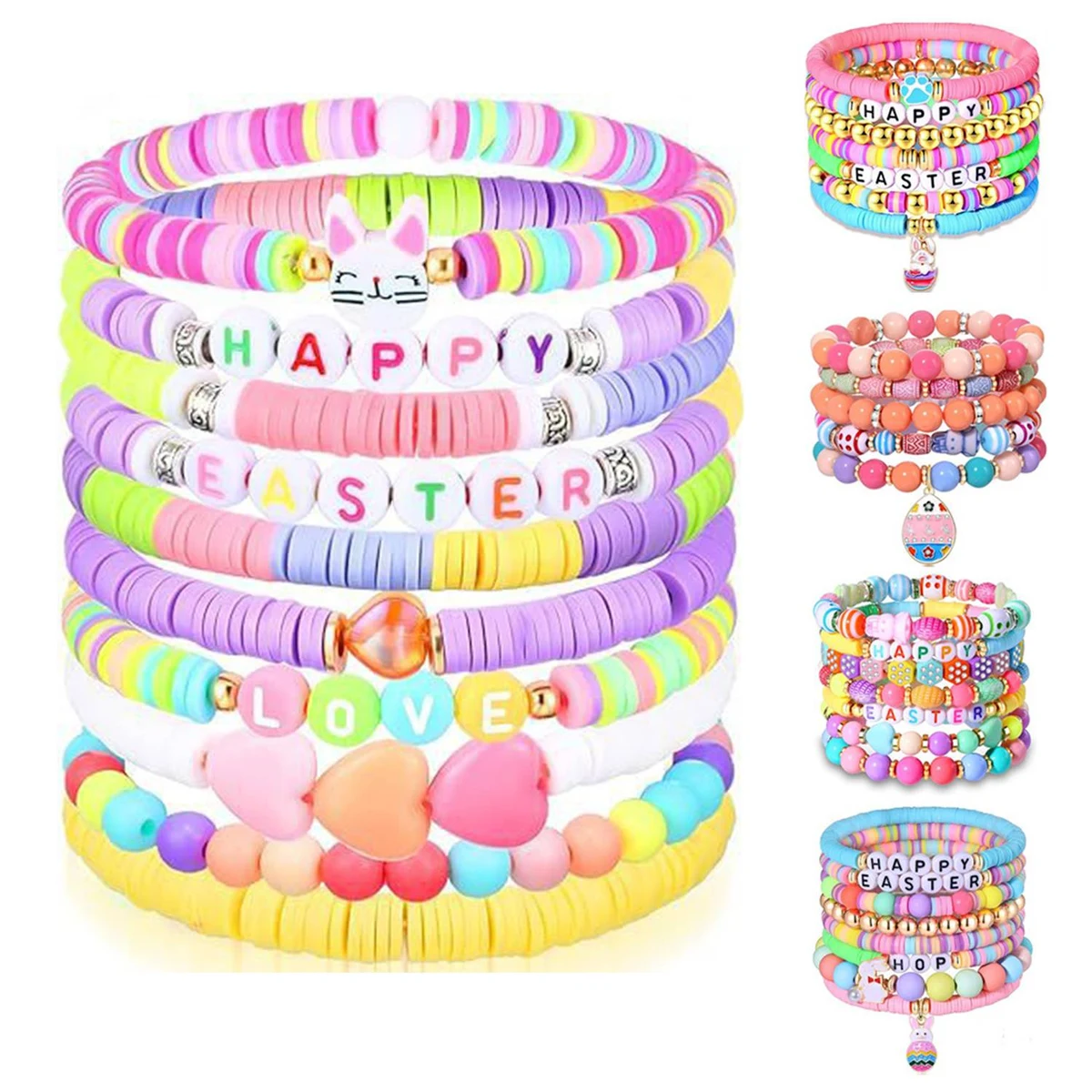 Acrylic Plastic Macaron resurrection rabbit bracelet 1
