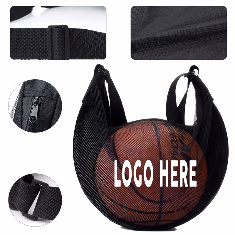 Single Basketball Mesh Crossbody Sling Bag