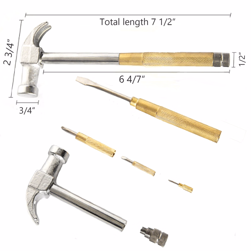 Multifunctional Mini Five-in-One Claw Small Copper Hammer