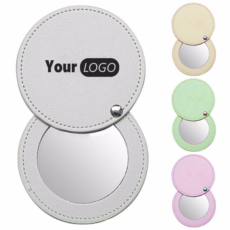 Pu Compact Leather Mirror