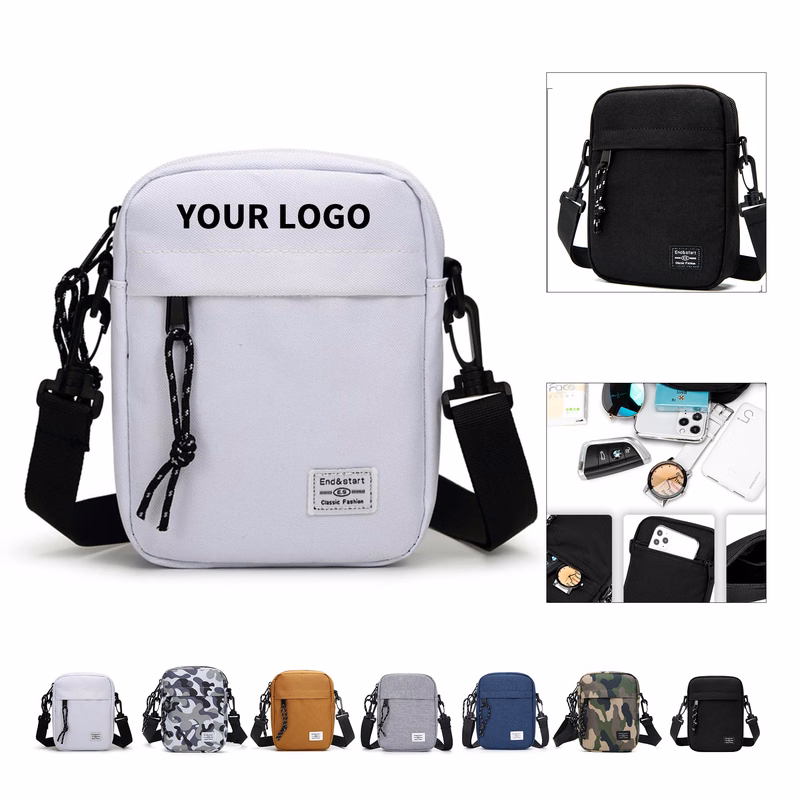 Oxford Polyester Crossbody Waist Bag With Waterproof Shell