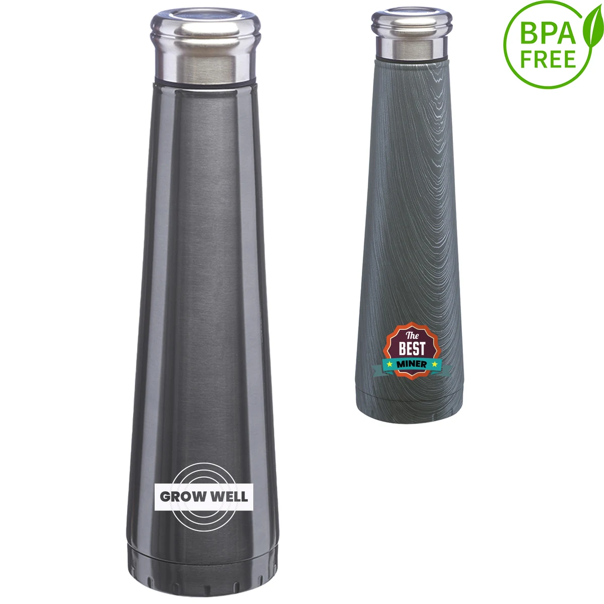 16 oz. BPA free Vacuum Insulated corporate Water Bottles, custom water bottle with logo imprint 1