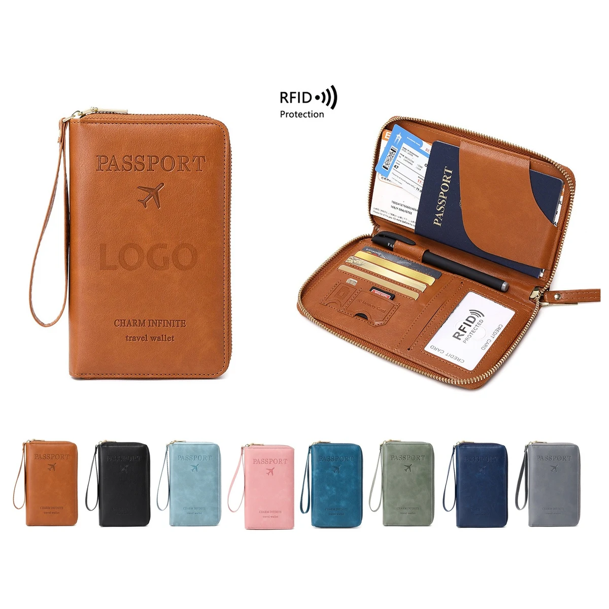 Long Leather Passport Case 1