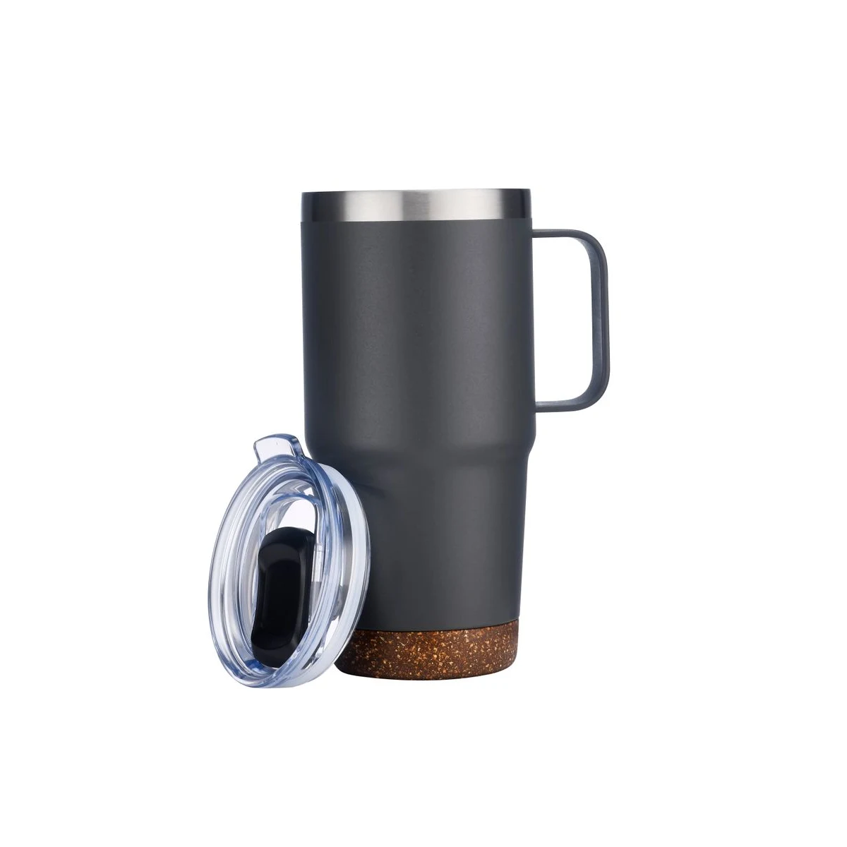 Endura 24 oz Gray SS Travel Mug with Cork Bottom 1