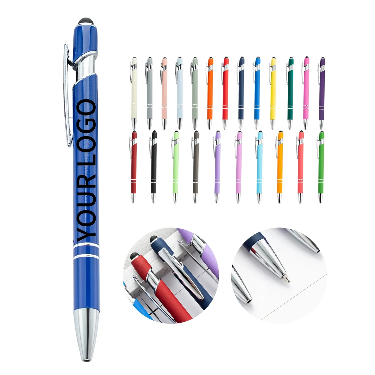 Stylus Pen Metal with Capacitive Nib Smooth Writing Dual Function 1