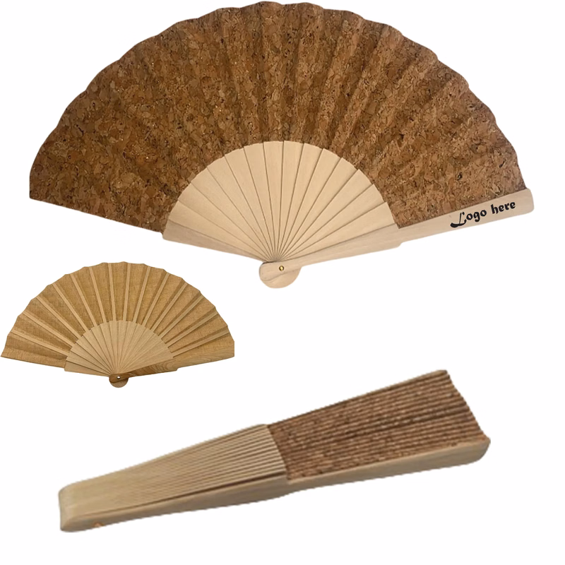 Handheld Folding Wooden Fan Can Be Customized