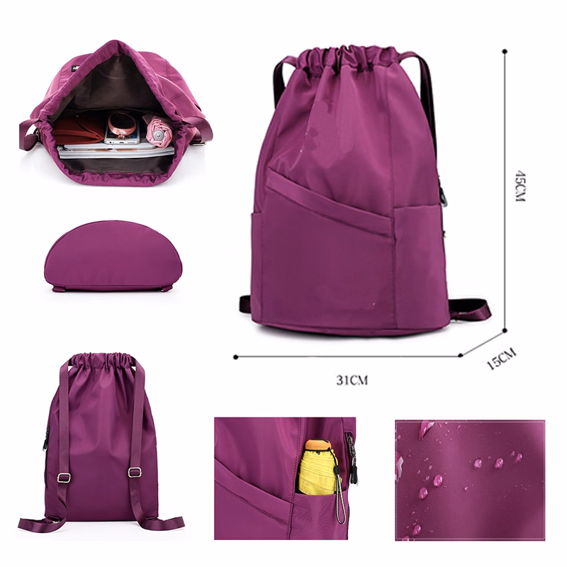 Fashion nylon Beam Drawstring Backpack