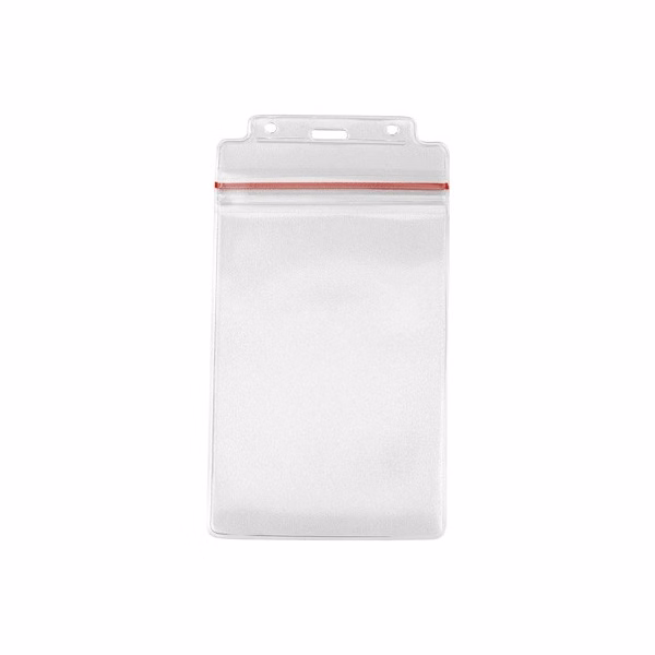 4.25" W x 8.25" H - Vertical Resealable Badge Holder (Blank)