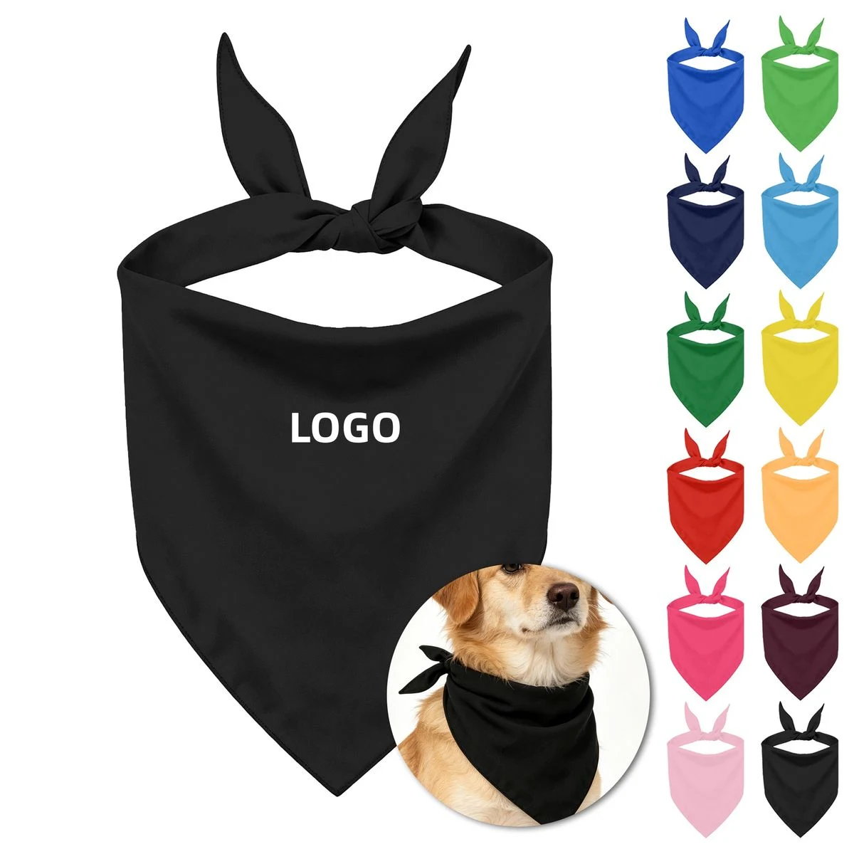 Breathable Polyester Dog Triangle Bib 1