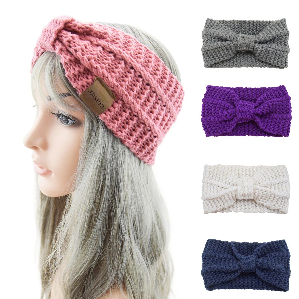 Warmer Soft Stretch Knit Crochet Headband For Women 1