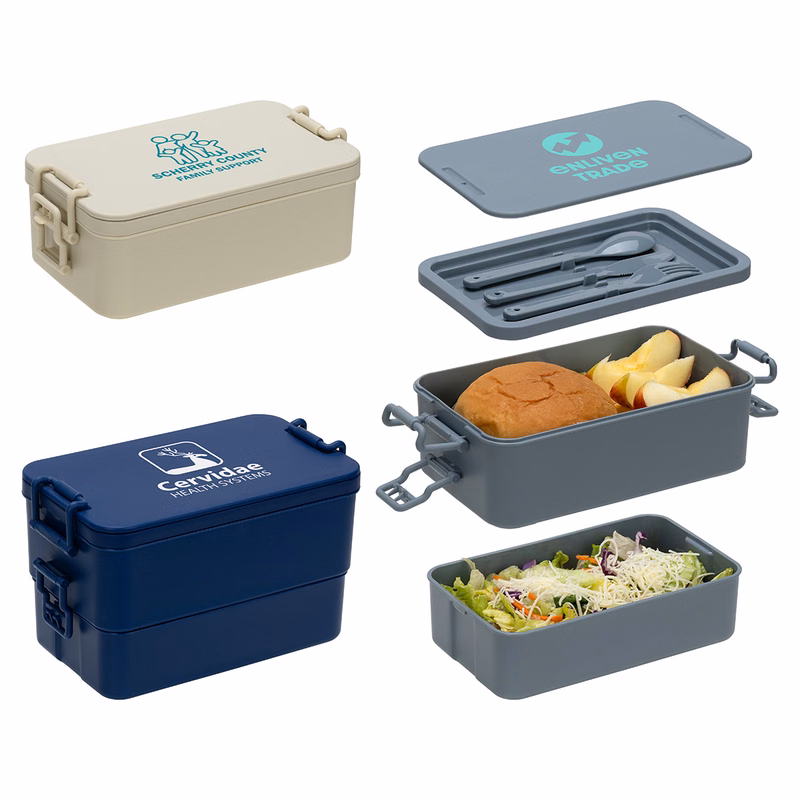 Canteen Stackable Lunch Box With Utensils