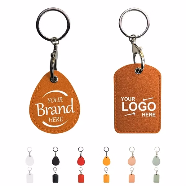 Custom PU Leather Keychain With 2 Shape Options — Professional Fashion Accessory