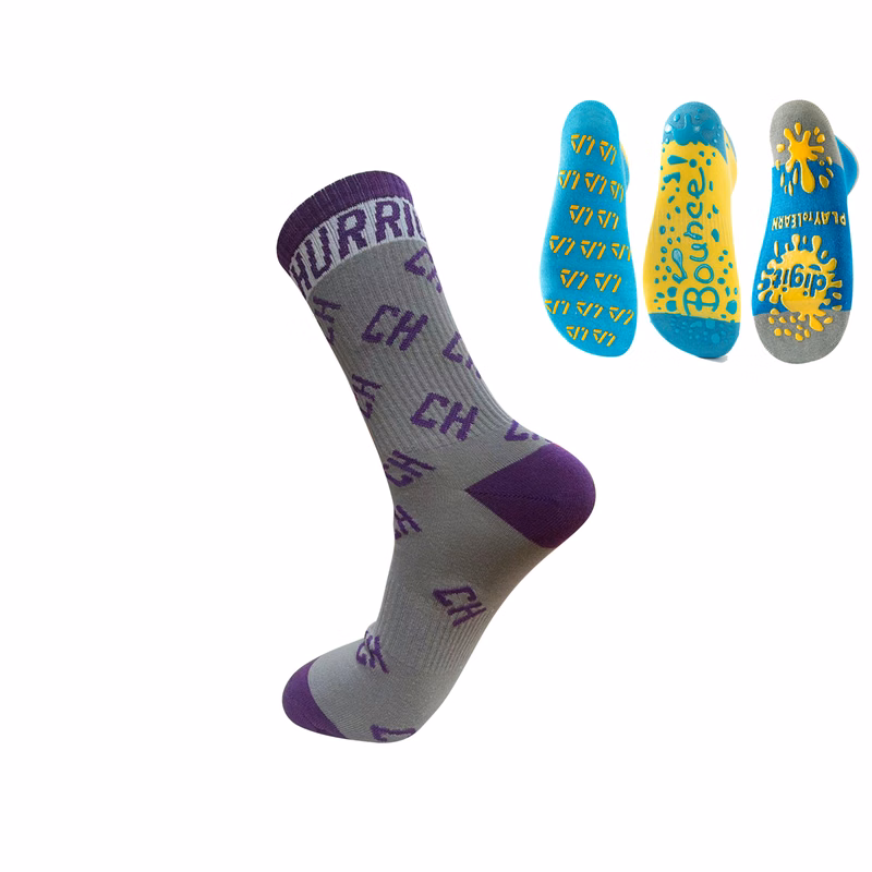 Bamtton™Premium Knit Jacquard Cotton Athletic Crew Socks