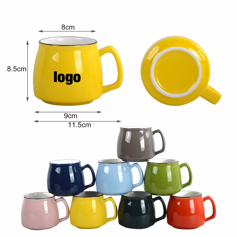 12oz Multi-colored Vintage Ceramic Mug