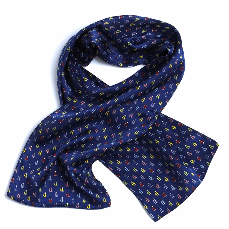Royal Regatta Silk Scarf - 8"x45"