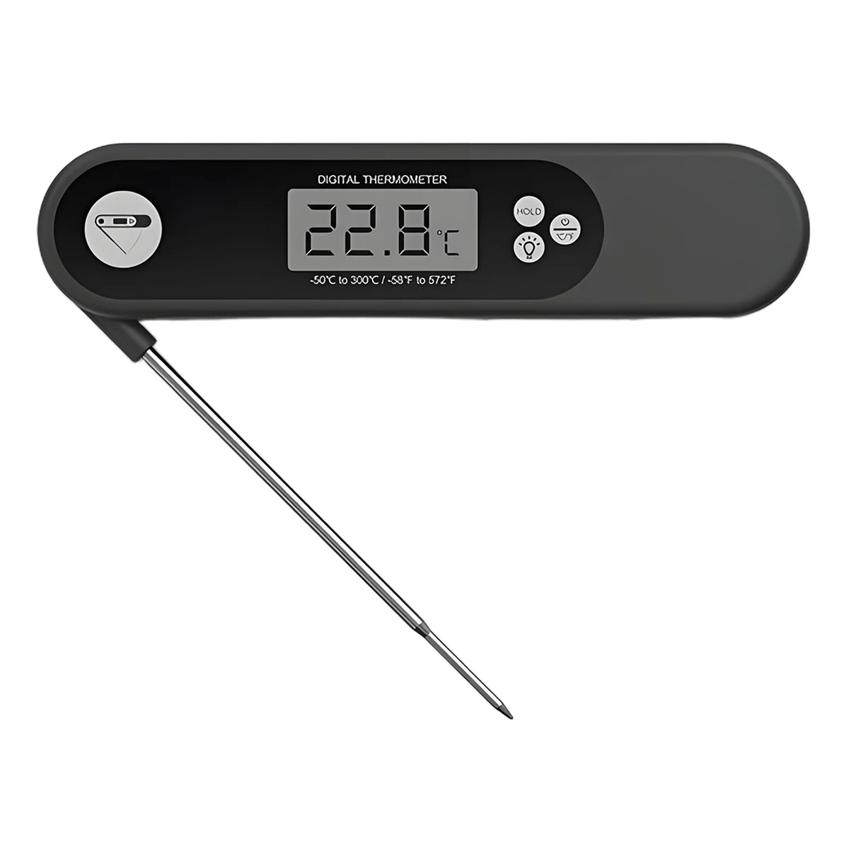 Digital Kitchen Thermometer with Backlight, Foldable Probe, Large Screen, Fast 6-Second BBQ 1