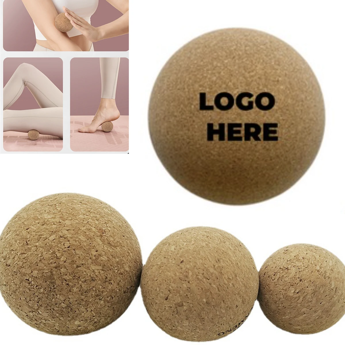 Custom Yoga Cork Massage Lacrosse Balls 1