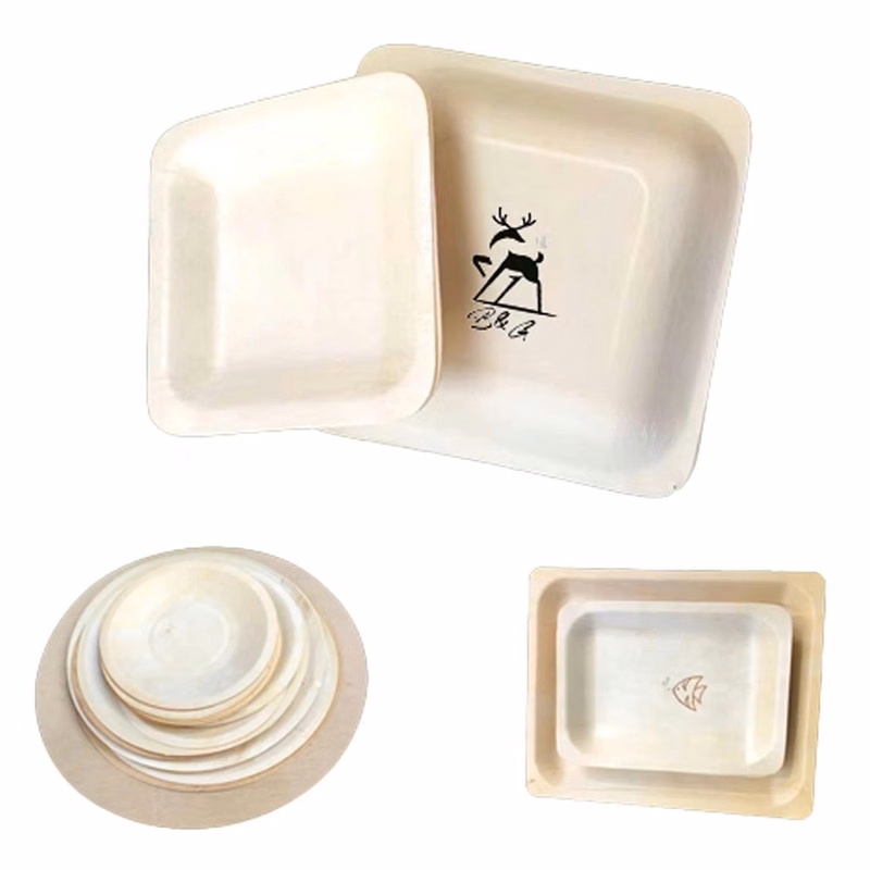 Wooden disposable cake plate