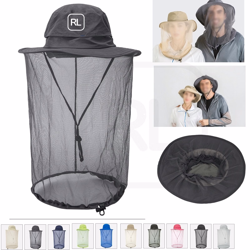 Outdoor Anti - Mosquito Bucket Hat With Net Mesh