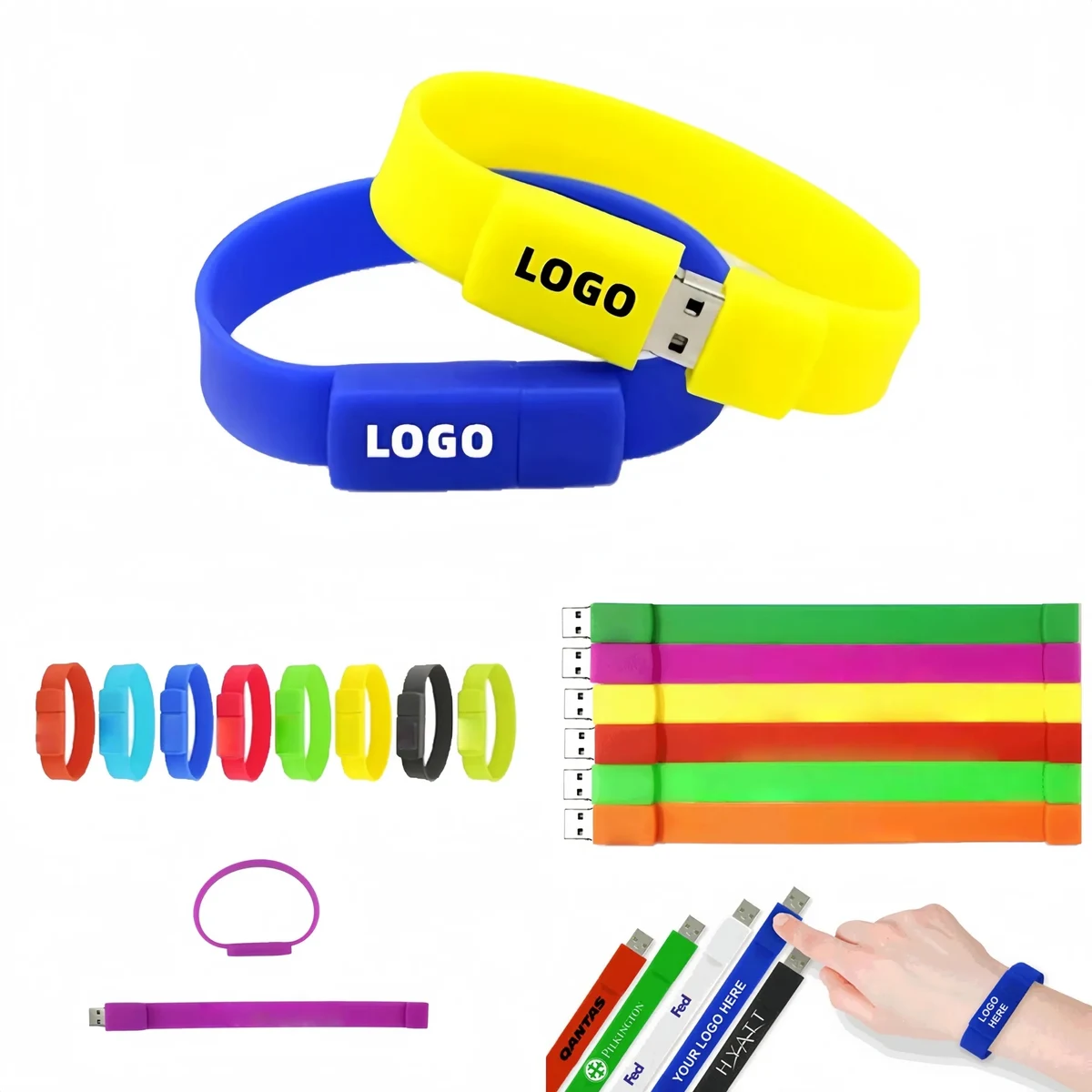 16GB Silicone Waterproof Wristband USB Flash Drive 1