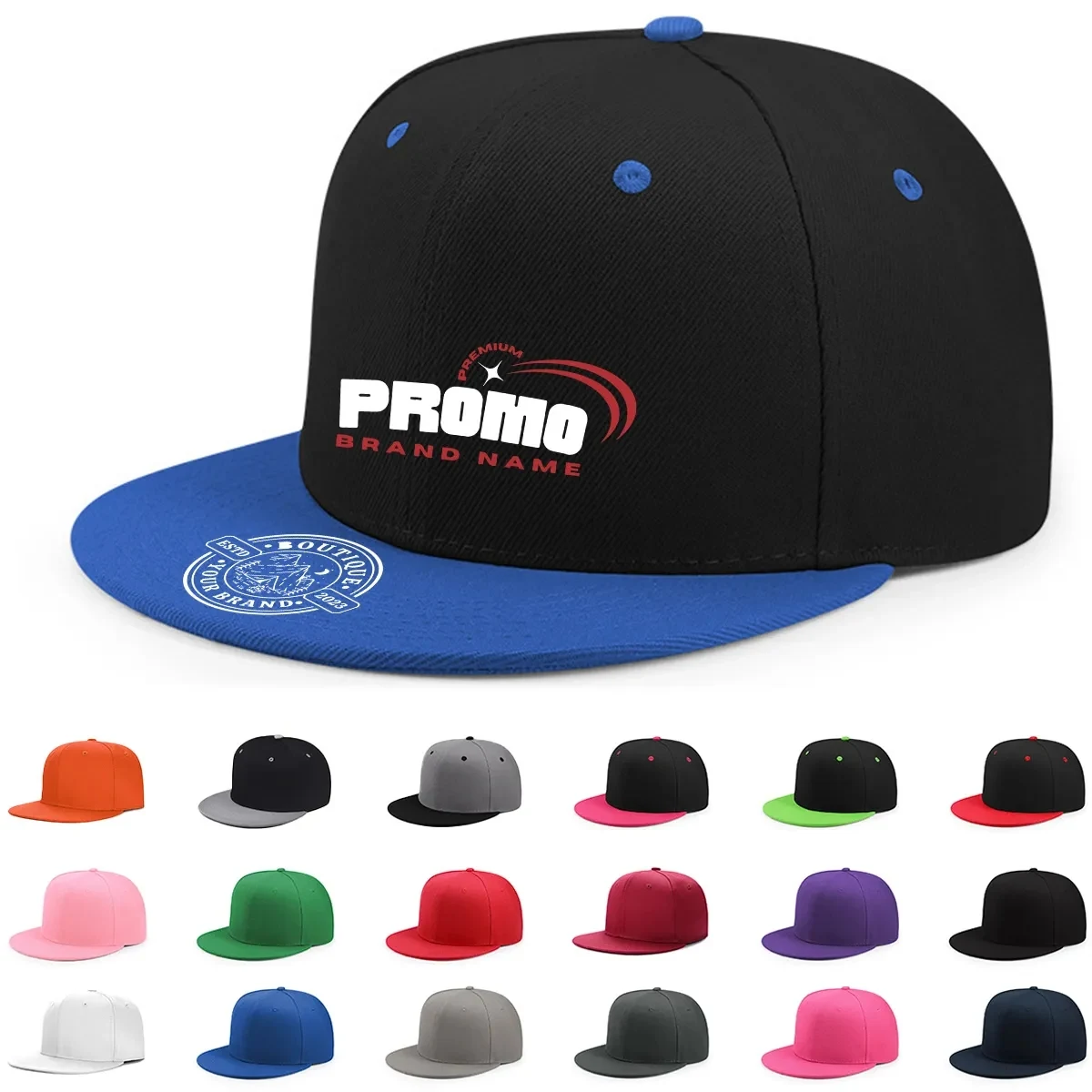 Classic Flat Brim Trucker Baseball Cap Hip Hop Snapback Hat 1