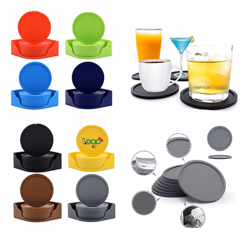 Stylish 4" Thick Silicone Non-Slip Drink Coaster