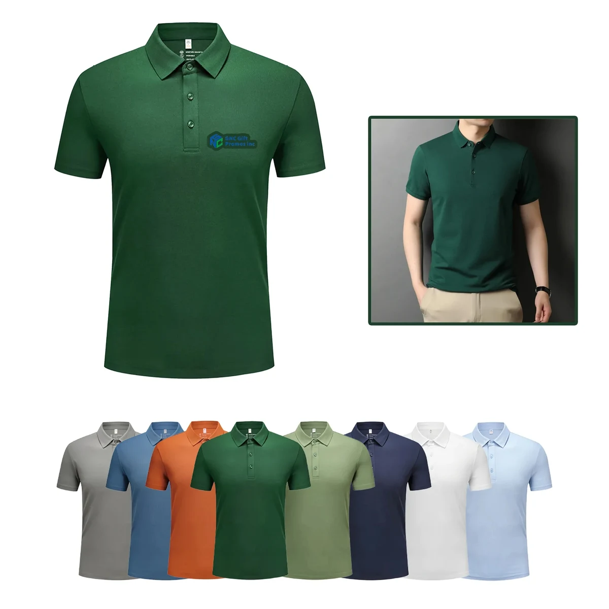 Custom Logo Short Sleeved Polo T-Shirt 1