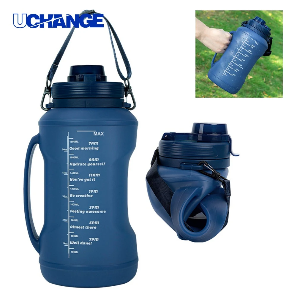64oz Silicone Collapsible Sports Water Bottle 1