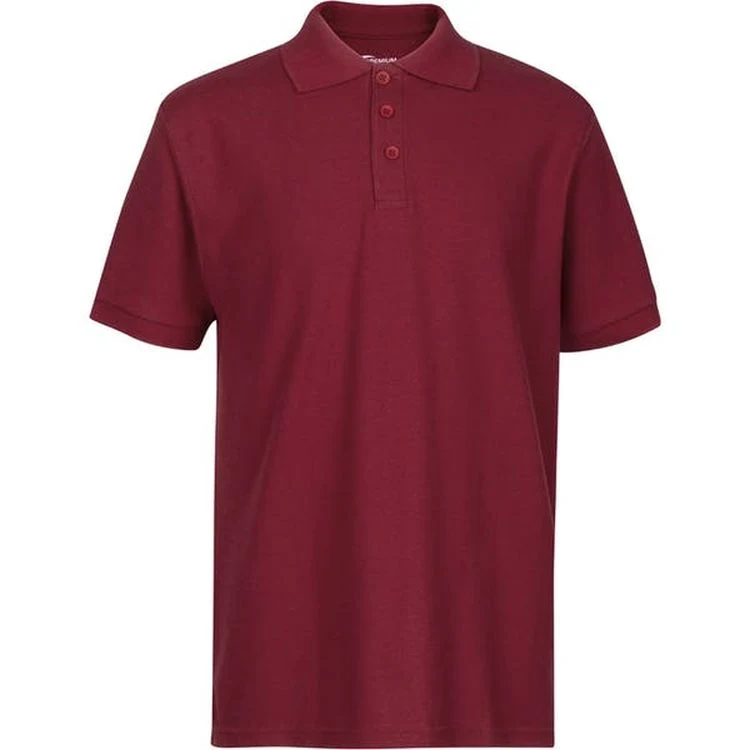 Men's Polo Shirts - Burgundy 2X Moisture Wicking 1