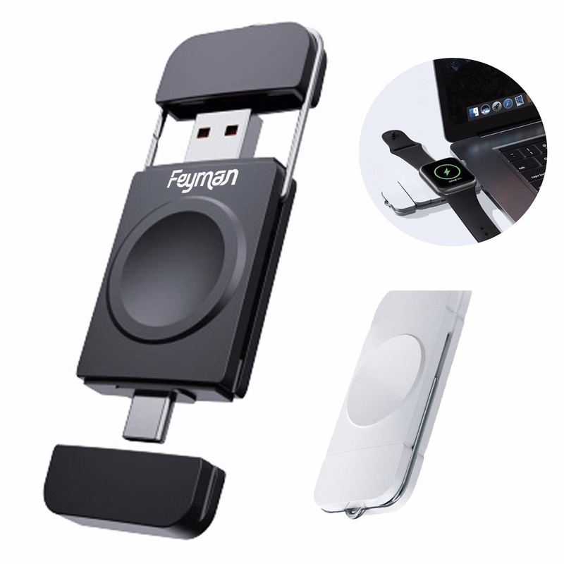 Dual USB Magnetic Wireless Smartwatch Charger